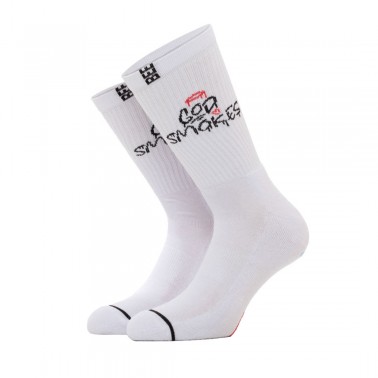 BEE UNUSUAL GOD SMOKES SOCKS AS-250850-WHITE White