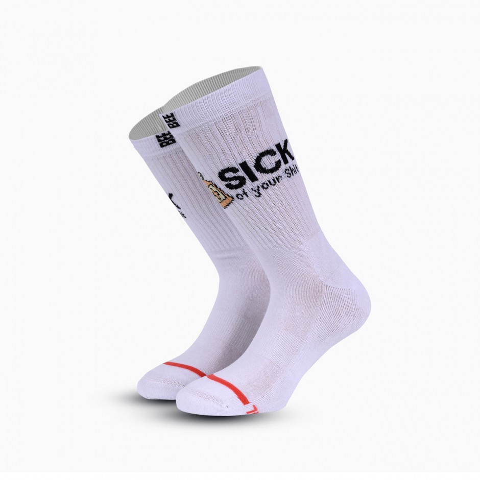 Socks White - Bee Unusual ‘Sick’