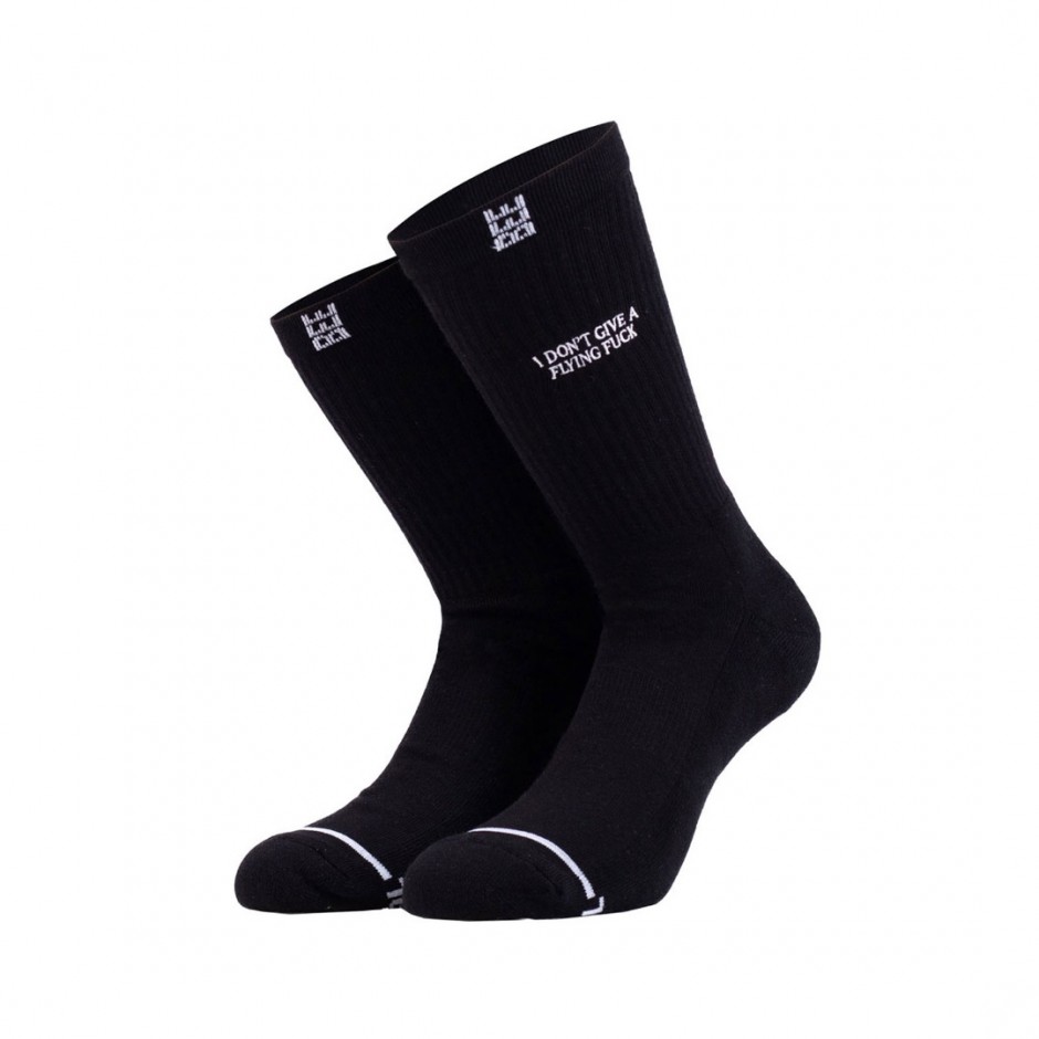 BEE UNUSUAL IDGAF PREMIOUM SOCKS AS-240124-BLACK Black