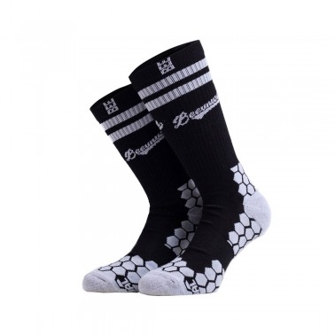 BEE UNUSUAL PERFORMANCE BASKETBALL RETRO SOCKS AS-240131-BLACK Black