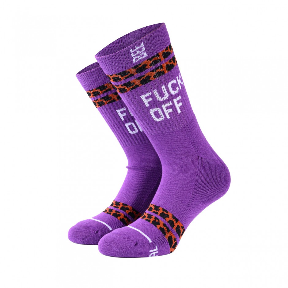 BEE UNUSUAL FCK OFF LIMITED EDITION OG PURPLE SOCKS AS-252927-PURPLE Purple