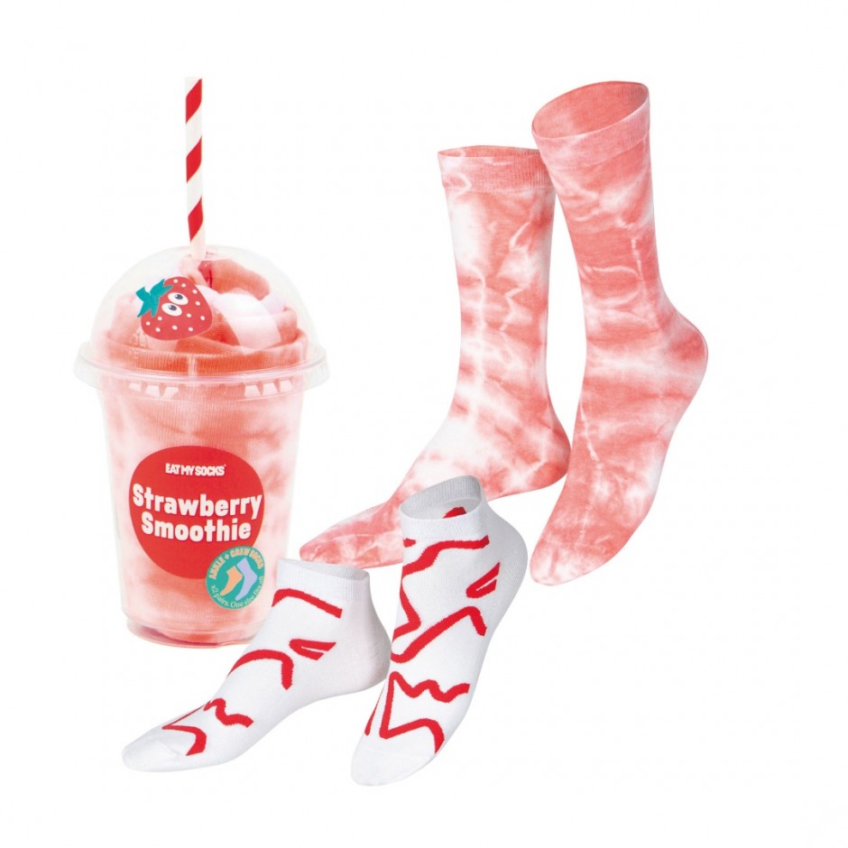 EAT MY SOCKS STRAWBERRY SMOOTHIE 2 EMSNCASMS2 Colorful