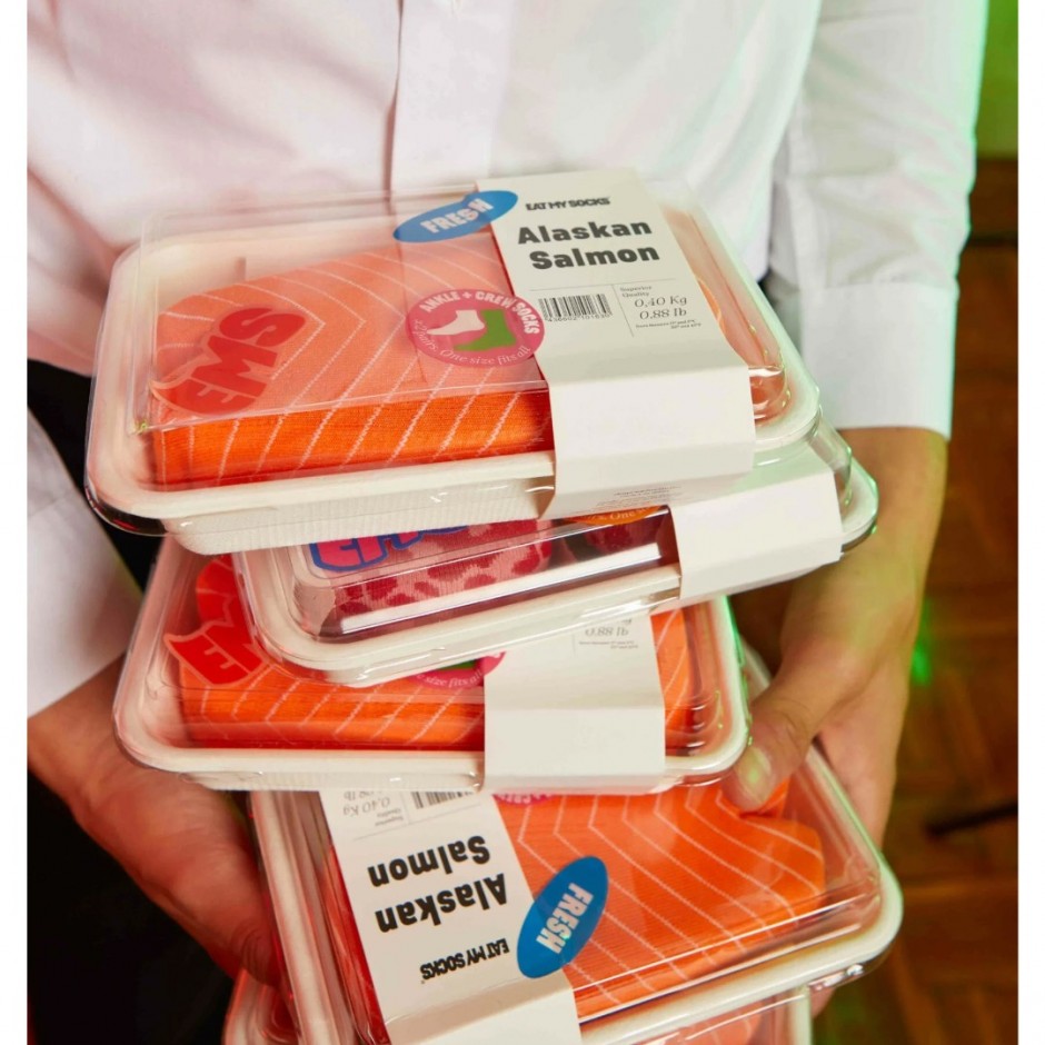 Eat My Socks Alaskan Salmon Πολύχρωμο - Unisex Kάλτσες