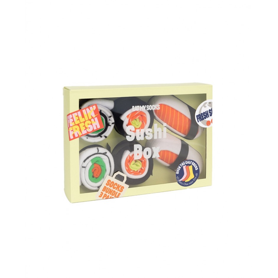 EAT MY SOCKS SUSHI BOX 3 PAIRS EMSNOCSUX3 Πολύχρωμο