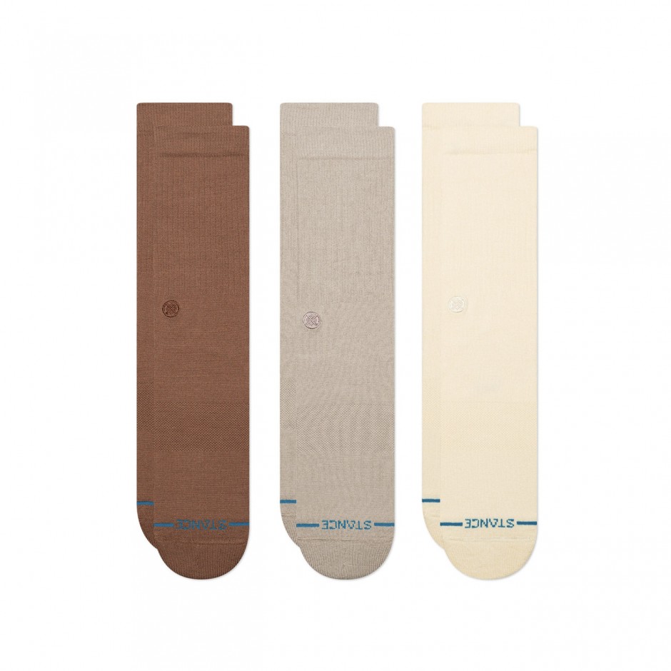 Κάλτσες Καφέ - Stance Icon 3 Pack