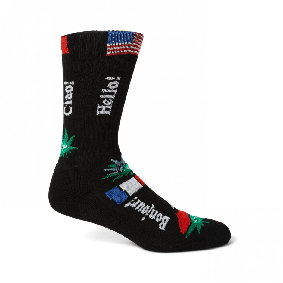 Κάλτσες Μαύρες - HUF Green Buddy Tourist