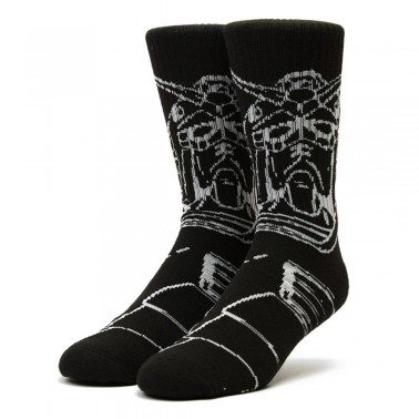 HUF x GUNDAM RX-78 GLOW CREW SOCK SK00861-BLACK Black