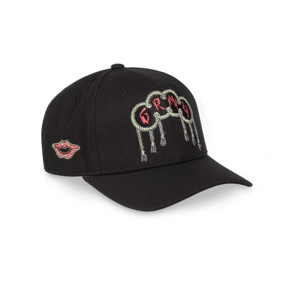 GRIMEY SUPASTAR  CURVED VISOR SNAPBACK CAP GRCC371-BLK Black