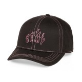 GRIMEY MELTED STONE CURVED VISOR SNAPBACK CAP GRCC355-BLK Black Image 