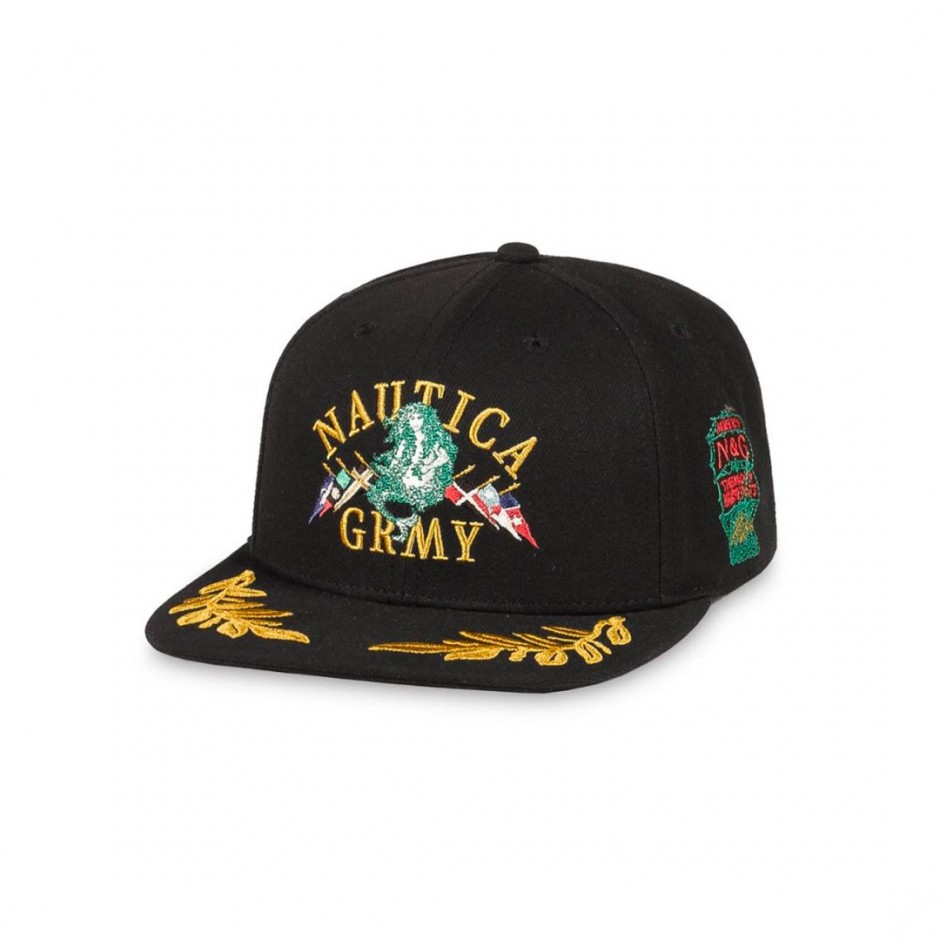 GRIMEY MIGHTY HARMONIST NAUTICA X GRMY SNAPBACK CAP GRC370-BLK Black