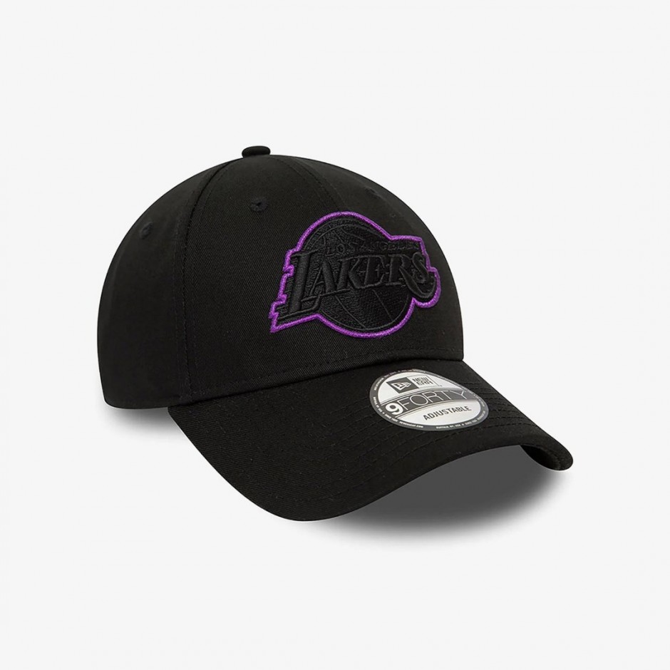 Καπέλο Μαύρο - New Era Los Angeles Lakers Metallic Outline 9FORTY