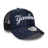 Καπέλο Μπλε - New Era New York Yankees MLB Script Navy 9FORTY A-Frame Εικόνα 2