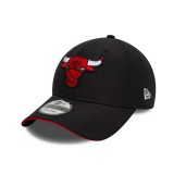 Καπέλο Μαύρο - New Era Chicago Bulls Microfibre Black 9FORTY Εικόνα 