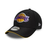 Καπέλο Μαύρο - New Era LA Lakers NBA Microfibre Black 9FORTY Εικόνα 