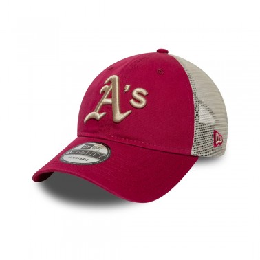 Καπέλο Μπορντό - New Era Oakland Athletics MLB Washed Dark Red 9TWENTY