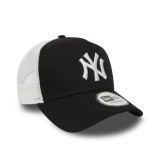 NEW ERA NEW YORK YANKEES CLEAN BLACK A-FRAME TRUCKER CAP Μαύρο Εικόνα 