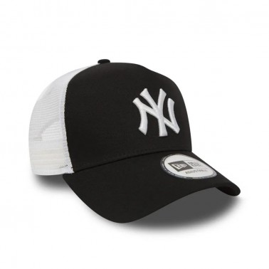 NEW ERA NEW YORK YANKEES CLEAN BLACK A-FRAME TRUCKER CAP Μαύρο