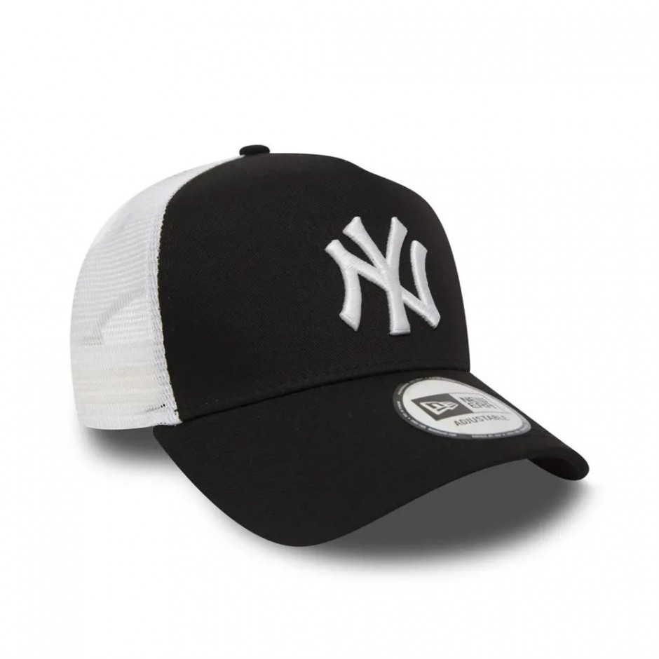 NEW ERA NEW YORK YANKEES CLEAN BLACK A-FRAME TRUCKER CAP Μαύρο