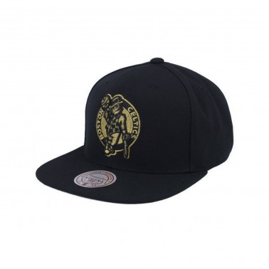 MITCHELL & NESS NBA BLACK AND GOLD PRO SNAPBACK BOSTON CELTICS HP18926-BCEBLCK-BLACK Black