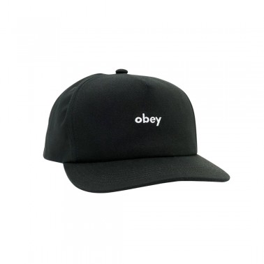 Obey Lowercase 5-Panel Μαύρο - Καπέλο