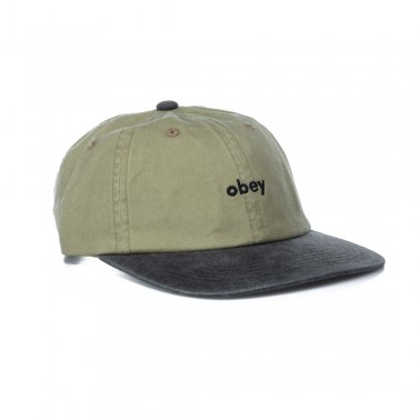 Obey Pigment II Tone Lowercase Χακί - Καπέλο