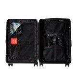 Βαλίτσα Μαύρη - Sprayground Black And White Drip Check Shark Carry-On Luggage Εικόνα 3