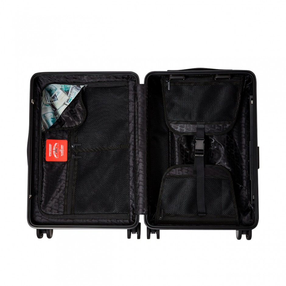 Βαλίτσα Μαύρη - Sprayground Blacked Out Embossed Gold Tooth Carry-On Luggage