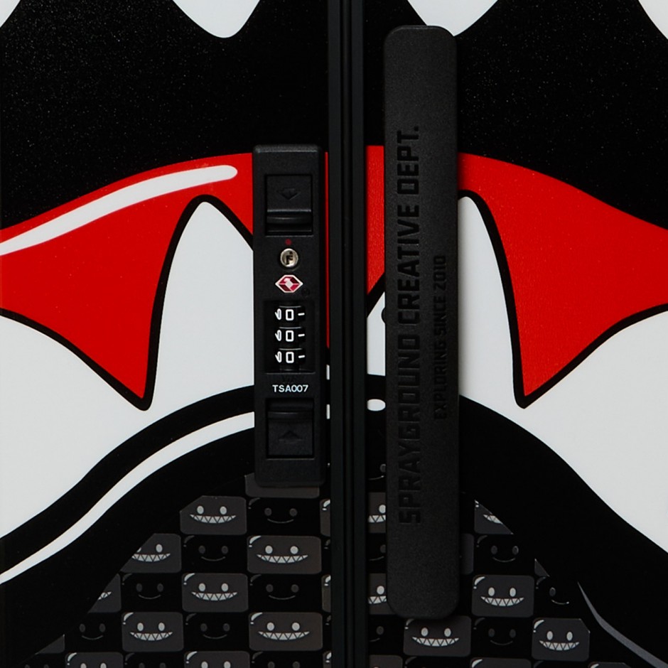 Βαλίτσα Γκρι - Sprayground Sharks In Paris WTF Bubbly Black Check Full-Size