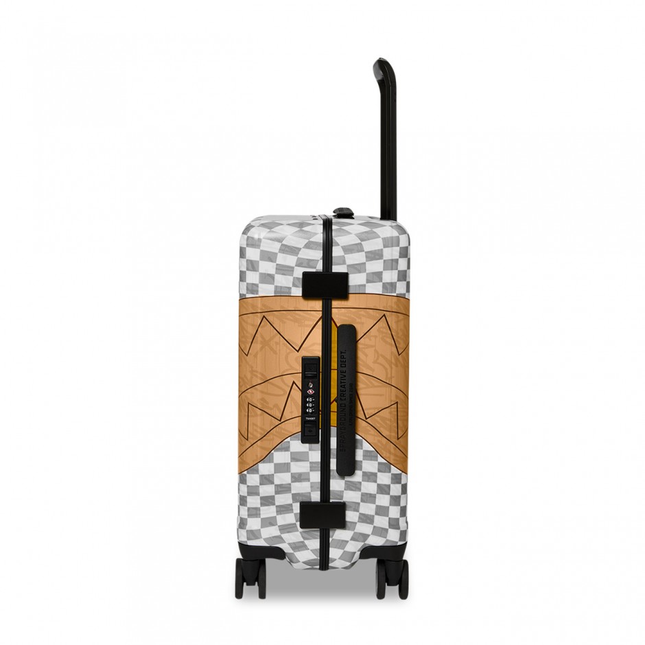 Βαλίτσα Πολύχρωμη - Sprayground Embossed Cream Check Carry-On Luggage