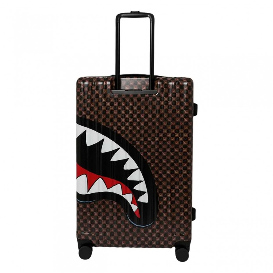 Βαλίτσα Καφέ - Sprayground Sharks In Paris WTF Bubble Brown Check Full-Size