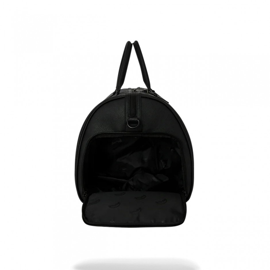 Duffle Bag Black - Sprayground Blacked Out Embossed Gold Tooth Duffle