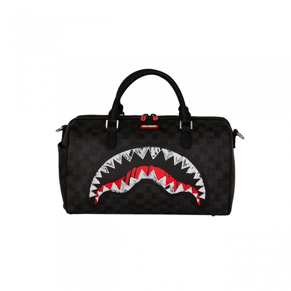 Τσάντα Ώμου Μαύρη - Sprayground Scribble Shark Mini Duffle