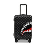 Βαλίτσα Γκρι - Sprayground Sharks In Paris WTF Bubbly Black Check Carry-On Luggage Εικόνα 