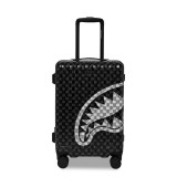 Βαλίτσα Μαύρη - Sprayground Black And White Drip Check Shark Carry-On Luggage Εικόνα 