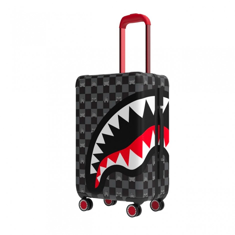 Βαλίτσα Μαύρη - Sprayground Peeking Character Check Carry-On Luggage 