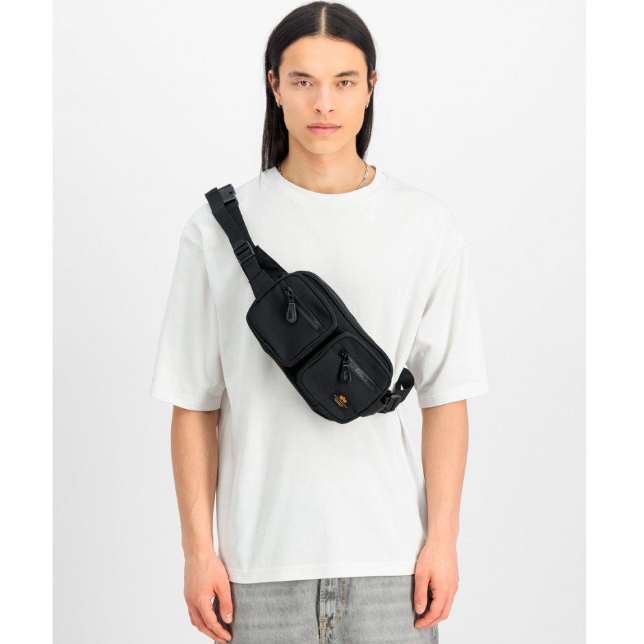 ALPHA INDUSTRIES LABEL WAIST BAG 156943-03 Black