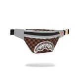 Τσάντα Crossbody Καφέ - Sprayground Cream And Brown Tear Check Savvy Εικόνα 0