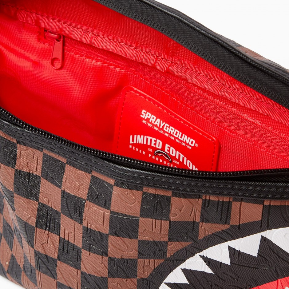 SPRAYGROUND CHECK 2 EMBOSS SAVVY CROSSBODY B8240 Brown