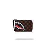 Πορτοφόλι Καφέ - Sprayground Sharks In Paris WTF Bubble Brown Check Εικόνα 0