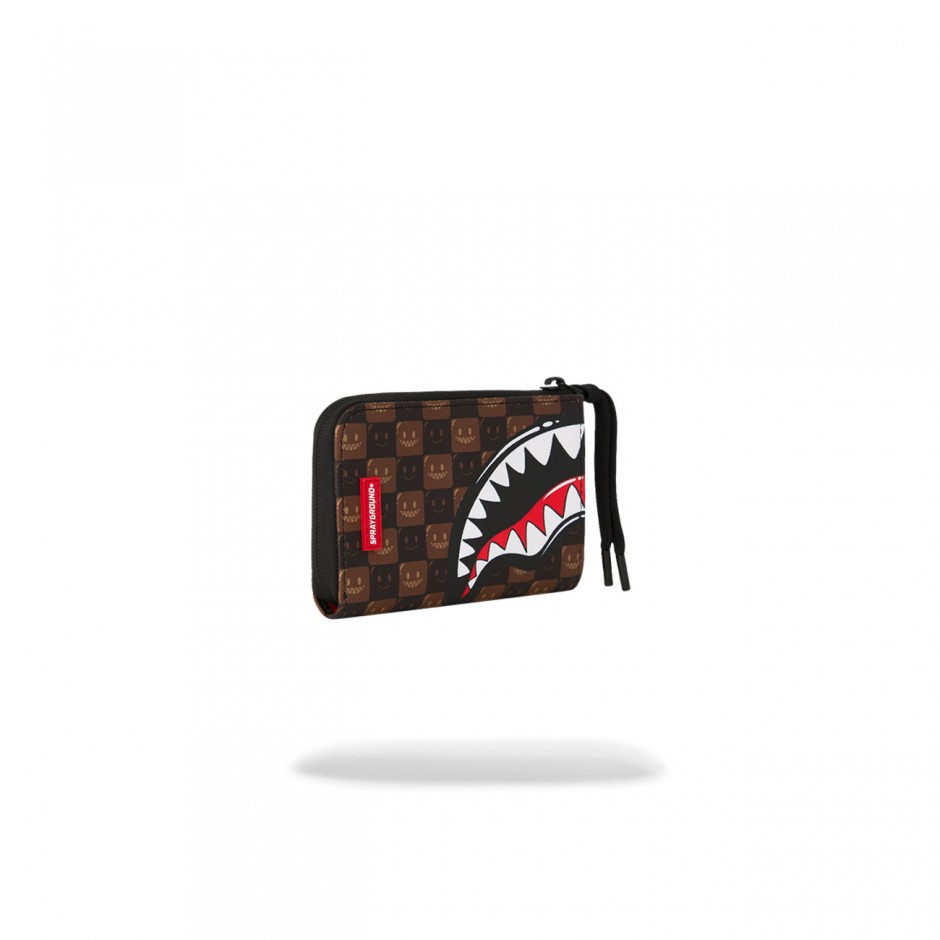 Πορτοφόλι Καφέ - Sprayground Sharks In Paris WTF Bubble Brown Check