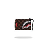 Πορτοφόλι Καφέ - Sprayground Sharks In Paris WTF Bubble Brown Check Εικόνα 