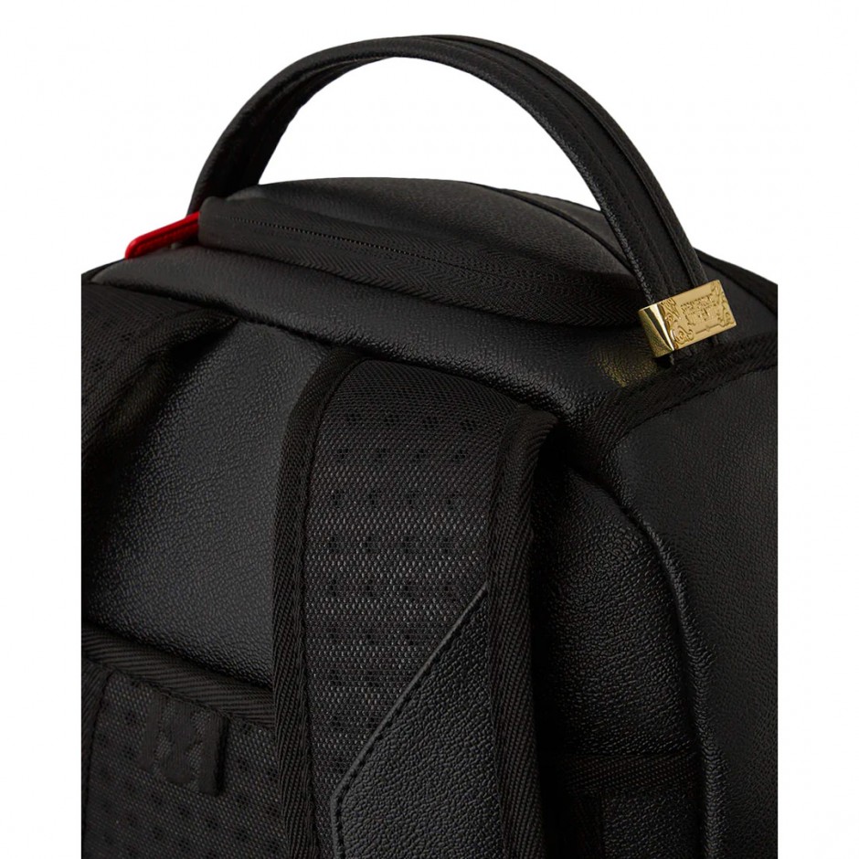 SPRAYGROUND SHARK SMASH LOGO BLACK ALL EMBOSSED B6396 Black