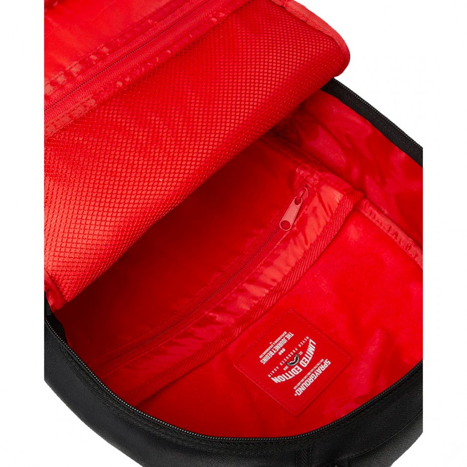 SPRAYGROUND SHARK SMASH LOGO BLACK ALL EMBOSSED B6396 Black