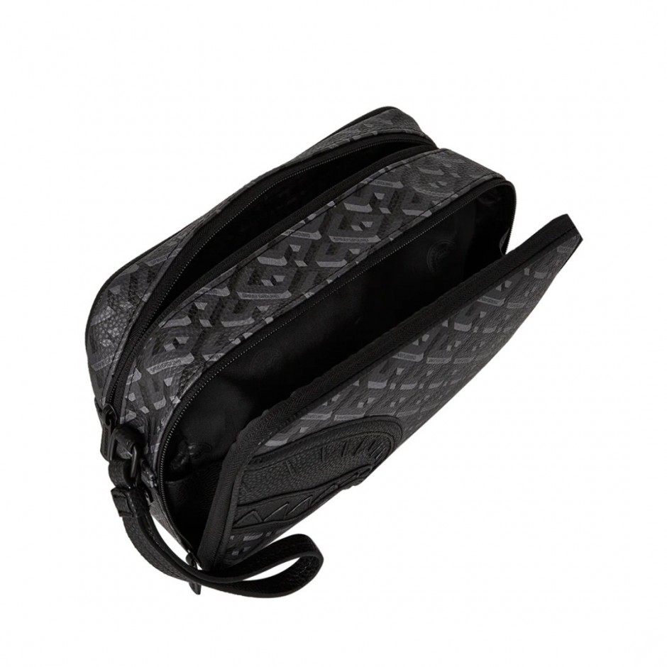 Τσάντα Νεσεσέρ Μαύρη - Sprayground 3DSG Blackout Toiletry Brick