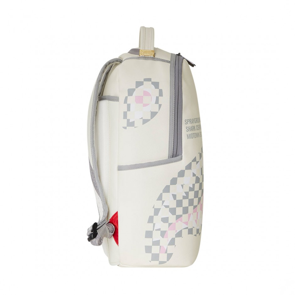 Τσάντα Πλάτης Εκρού - Sprayground Cream Check Shark Central