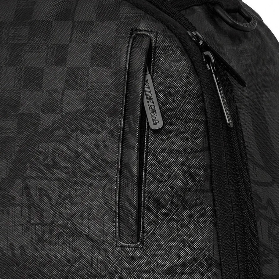 Τσάντα Πλάτης Ανθρακί - Sprayground Torn Graff Check DLXSV