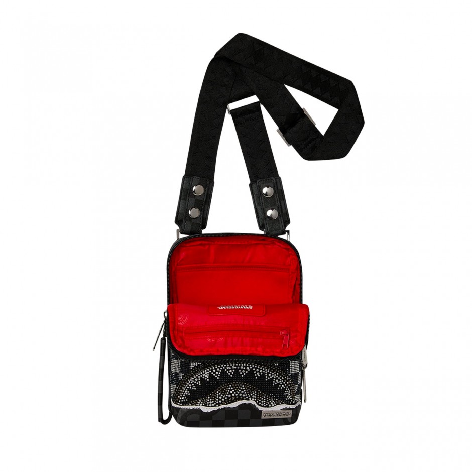 SPRAYGROUND GOLD DIAMOND TEAR OG SLING B8247 Black