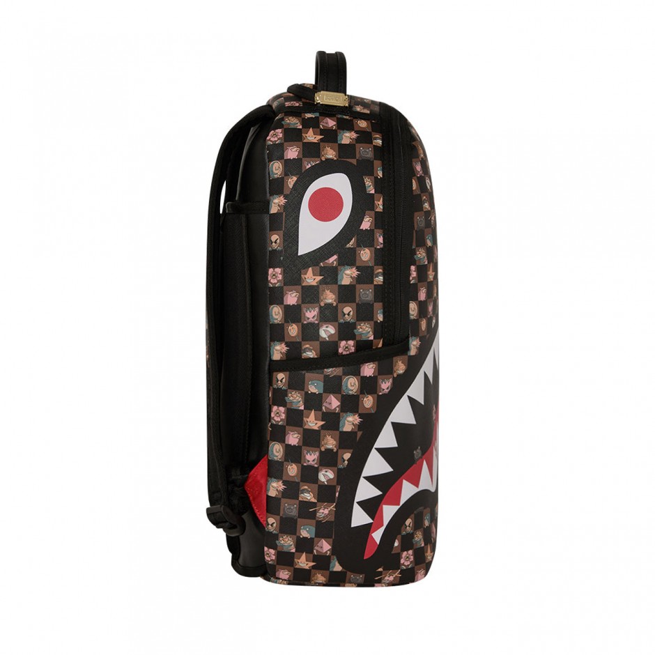 Τσάντα Πλάτης Καφέ - Sprayground Peeking Characters Remix