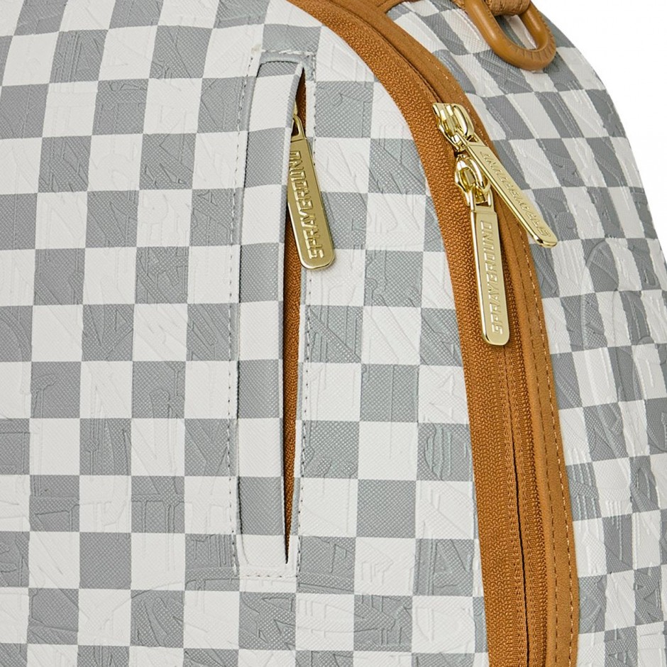 Τσάντα Πλάτης Εκρού - Sprayground Graff Embossed Cream Check