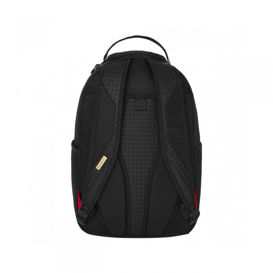 Backpack Coal - Sprayground Shark Central Gold Lettering